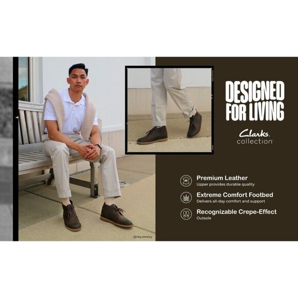 Brand New! Clarks Bushacre 2 Chukka Boots, Beeswax Leather, Mens Size 7.5 - Picture 9 of 9